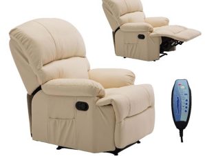 Πολυθρόνα Massage Space Pu Μπεζ 88x93x102 cm