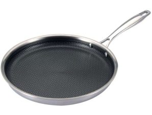 Τηγάνι Pancake Αντικολλητικό Hi-Tech-3 BGMP001614 Φ28x3cm Inox-Black Bergner