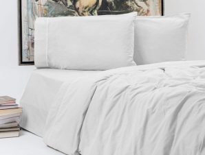 Σεντόνια New Solid 300+ (Σετ 4τμχ) White Aslanis Home