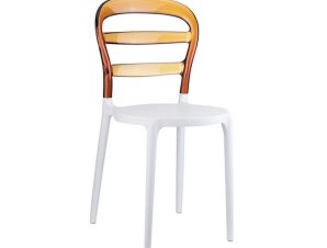 Καρέκλα Bibi White-Amber 32-0046 42X50X85 cm Siesta Σετ 4τμχ